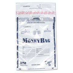Tamper-Evident Deposit Bag, Plastic, 9 X 12, Clear, 100/pack
