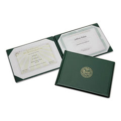 SKILCRAFT Award Certificate Holder, 8.5 x 11, Army Seal, Green/Gold