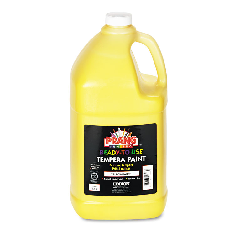 Ready-To-Use Tempera Paint, Yellow, 1 Gal Bottle
