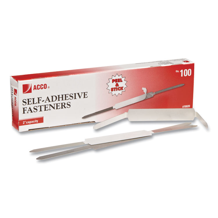 Self-Adhesive Two-Prong Paper Fastener Bases, 2