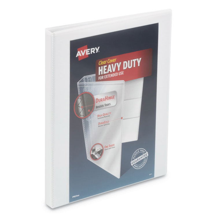 Heavy-Duty View Binder With Durahinge And One Touch Slant Rings, 3 Rings, 0.5