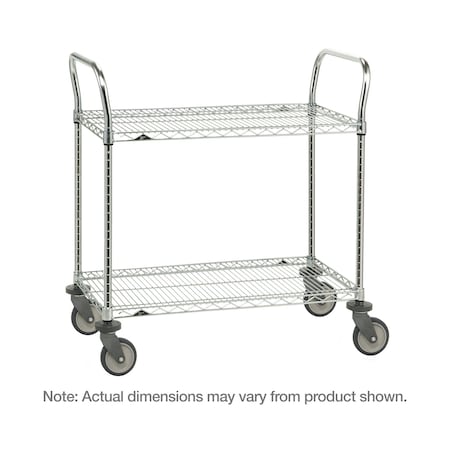 SP SERIES Utility Cart,2 SS Wire Shelves