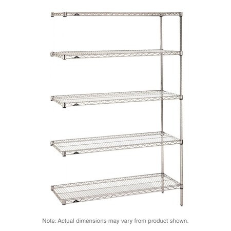 SUPER ERECTA Chrome Wire Industrial Shelf Add On Unit