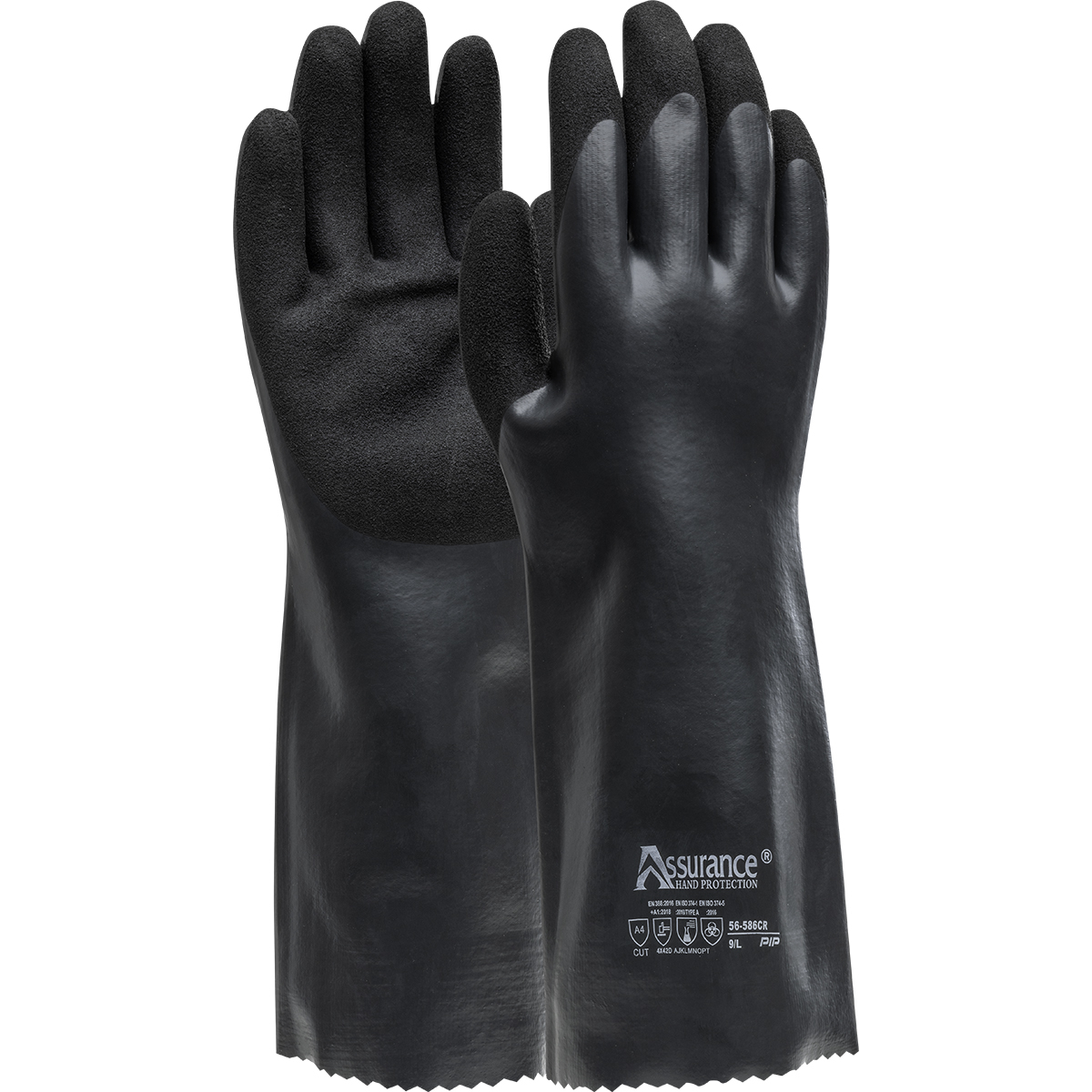 Nitrile Coated Glove with PolyKor® Blended Liner and MicroSurface Grip on Palm &, Fingers - 14