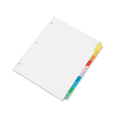 SKILCRAFT Multiple Index Sheets, 10-Tab, 1 to 10, 11 x 8.5, White, 1 Set