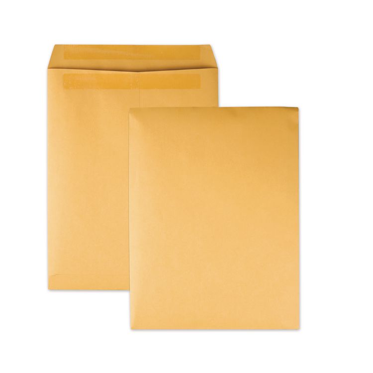 Redi-Seal Catalog Envelope, #12 1/2, Cheese Blade Flap, Redi-Seal Adhesive Closure, 9.5 x 12.5, Brown Kraft, 100/Box