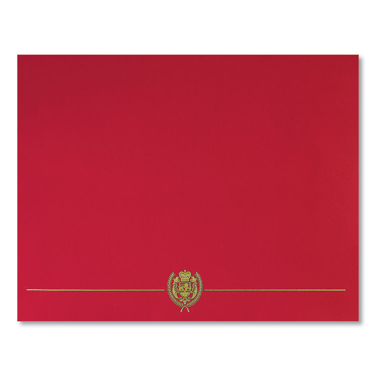 Classic Crest Certificate Covers, 9.38 X 12, Red, 5/pack