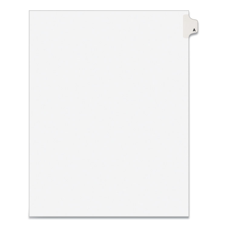 Preprinted Legal Exhibit Side Tab Index Dividers, Avery Style, 26-Tab, A, 11 X 8.5, White, 25/pack, (1401)