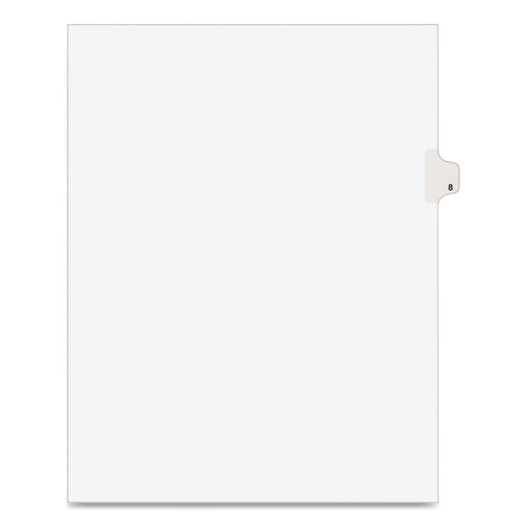 Preprinted Legal Exhibit Side Tab Index Dividers, Avery Style, 10-Tab, 8, 11 X 8.5, White, 25/pack