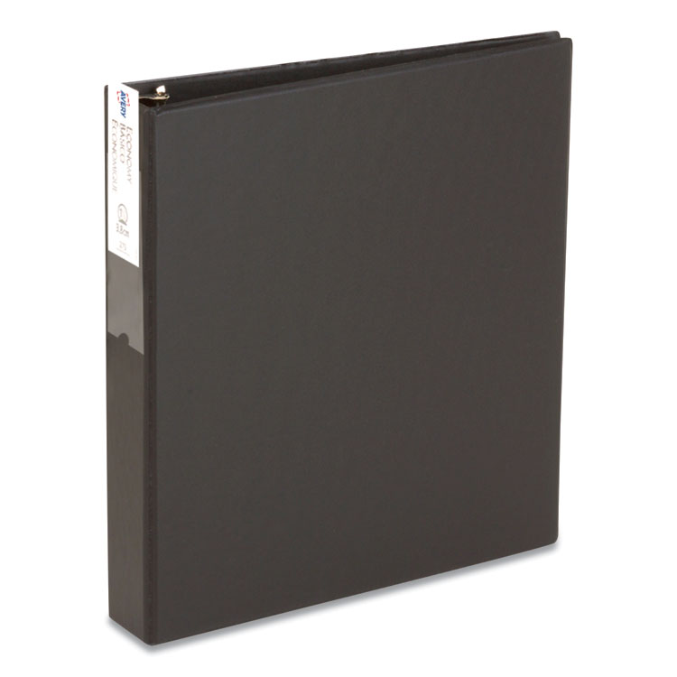 Economy Non-View Binder With Round Rings, 3 Rings, 1.5