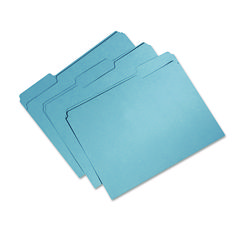 SKILCRAFT Recycled File Folders, 1/3-Cut 1-Ply Tabs: Assorted, Letter Size, 0.75