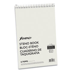 Steno Pads, Pitman Rule, White Cover, 80 Green-Tint 6 X 9 Sheets