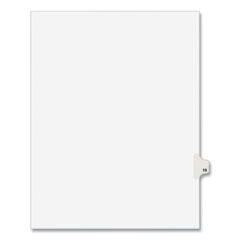 Preprinted Legal Exhibit Side Tab Index Dividers, Avery Style, 10-Tab, 19, 11 X 8.5, White, 25/pack, (1019)