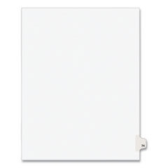 Preprinted Legal Exhibit Side Tab Index Dividers, Avery Style, 10-Tab, 74, 11 X 8.5, White, 25/pack, (1074)