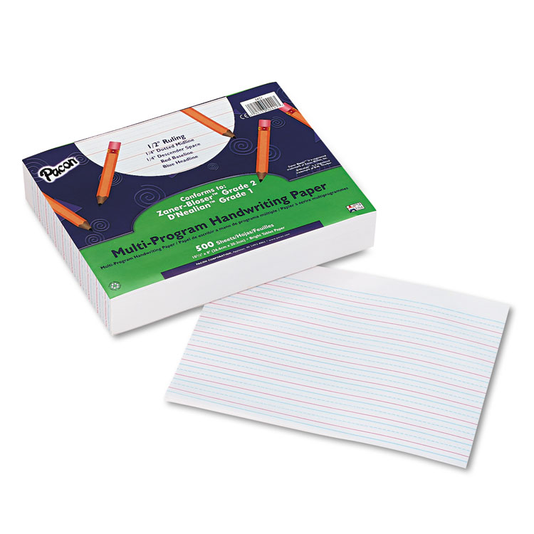 Multi-Program Handwriting Paper, 16 Lb, 1/2