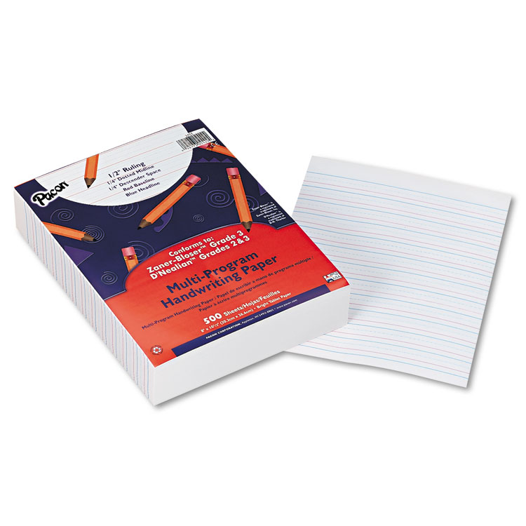 Multi-Program Handwriting Paper, 16 Lb, 1/2