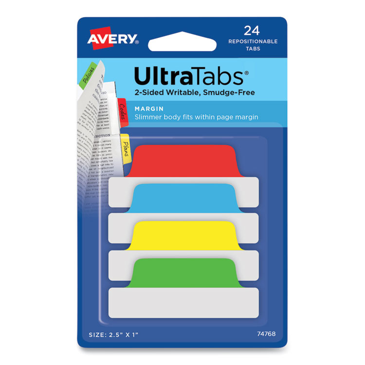 Ultra Tabs Repositionable Tabs, Margin Tabs: 2.5