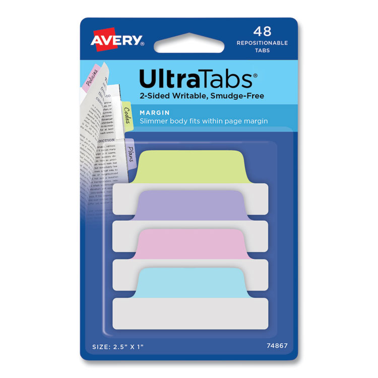 Ultra Tabs Repositionable Tabs, Margin Tabs: 2.5