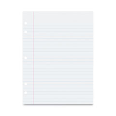 Composition Paper, 5-Hole, 8 X 10.5, Wide/legal Rule, 500/pack