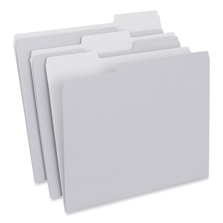 Top Tab File Folders, 1/3-Cut Tabs: Assorted, Letter Size, 0.75