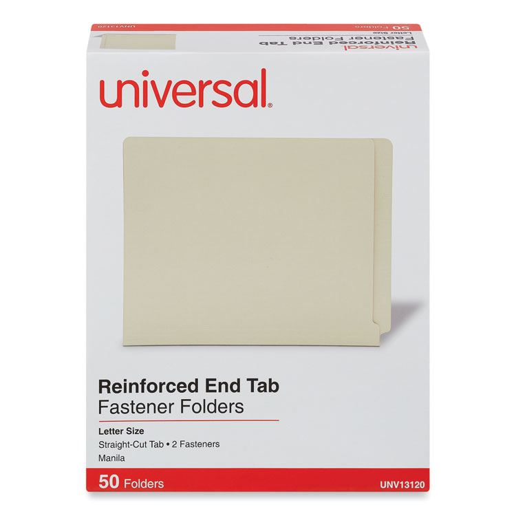 Reinforced End Tab Fastener Folders, 0.75