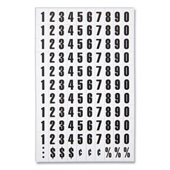 Interchangeable Magnetic Board Accessories, Numbers, Black, 0.75