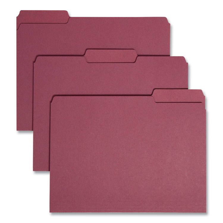 Interior File Folders, 1/3-Cut Tabs: Assorted, Letter Size, 0.75