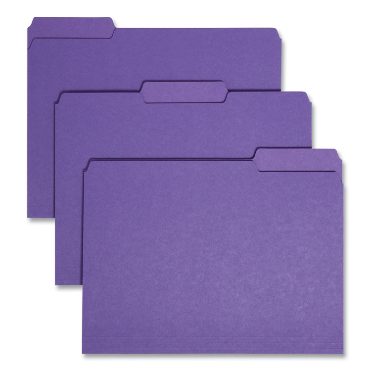 Interior File Folders, 1/3-Cut Tabs: Assorted, Letter Size, 0.75