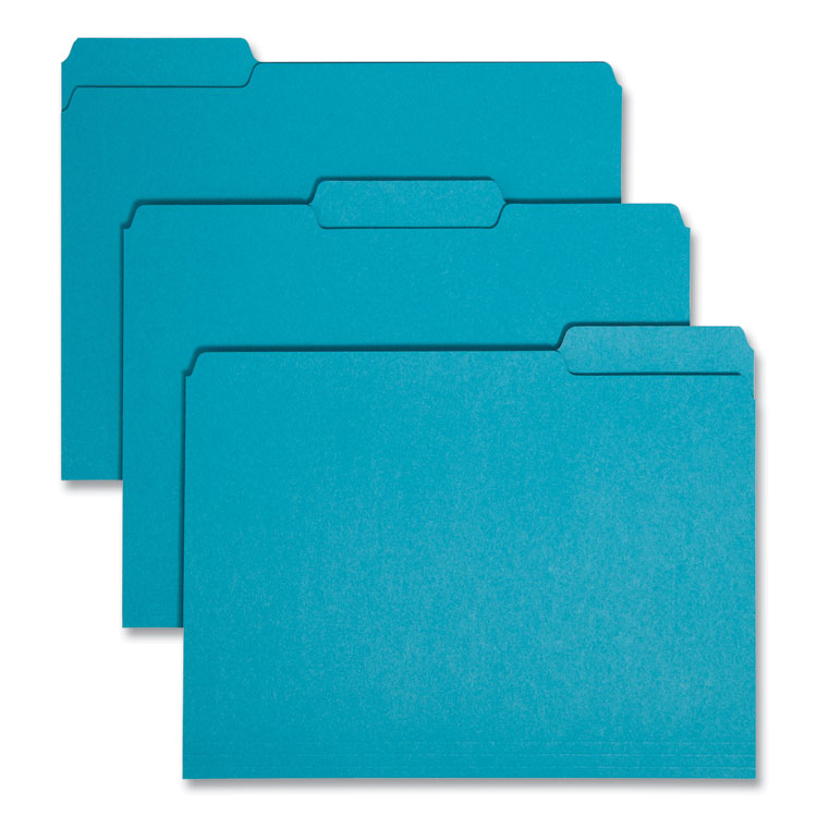 Interior File Folders, 1/3-Cut Tabs: Assorted, Letter Size, 0.75