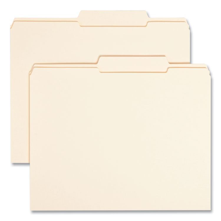 Reinforced Guide Height File Folders, 2/5-Cut Tabs: Right of Center Position, Letter Size, 0.75