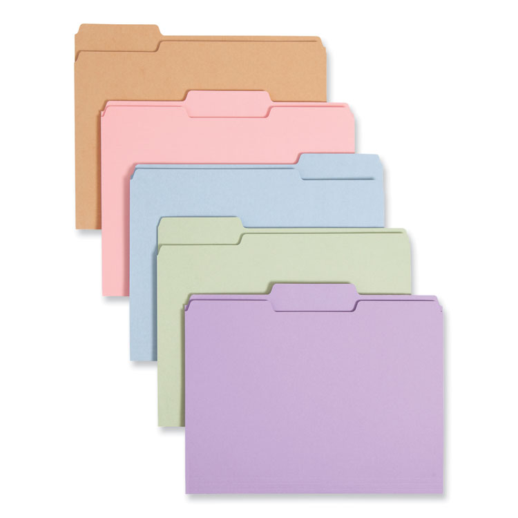 Colored File Folders, 1/3-Cut Tabs: Assorted, Letter Size, 0.75