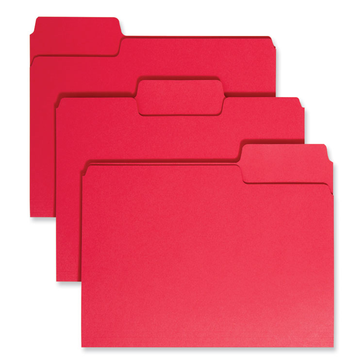 SuperTab Colored File Folders, 1/3-Cut Tabs: Assorted, Letter Size, 0.75