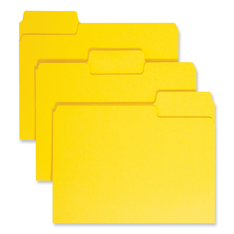 SuperTab Colored File Folders, 1/3-Cut Tabs: Assorted, Letter Size, 0.75