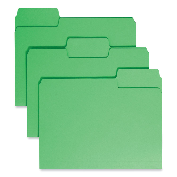 SuperTab Colored File Folders, 1/3-Cut Tabs: Assorted, Letter Size, 0.75