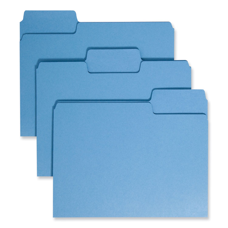 SuperTab Colored File Folders, 1/3-Cut Tabs: Assorted, Letter Size, 0.75