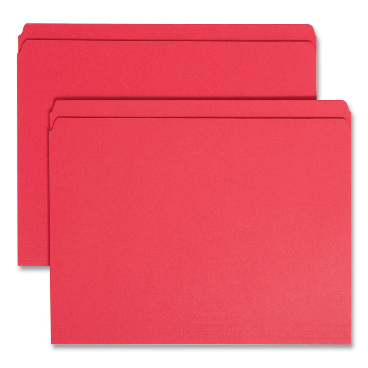 Reinforced Top Tab Colored File Folders, Straight Tabs, Letter Size, 0.75