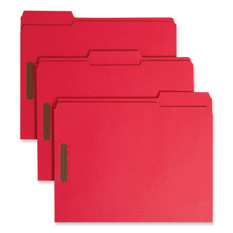 Top Tab Colored Fastener Folders, 0.75