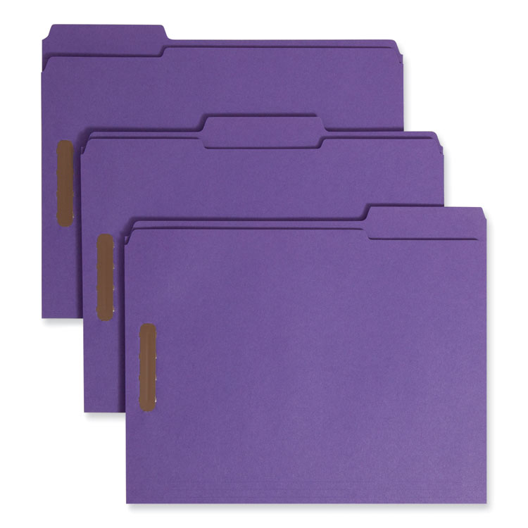 Top Tab Colored Fastener Folders, 0.75
