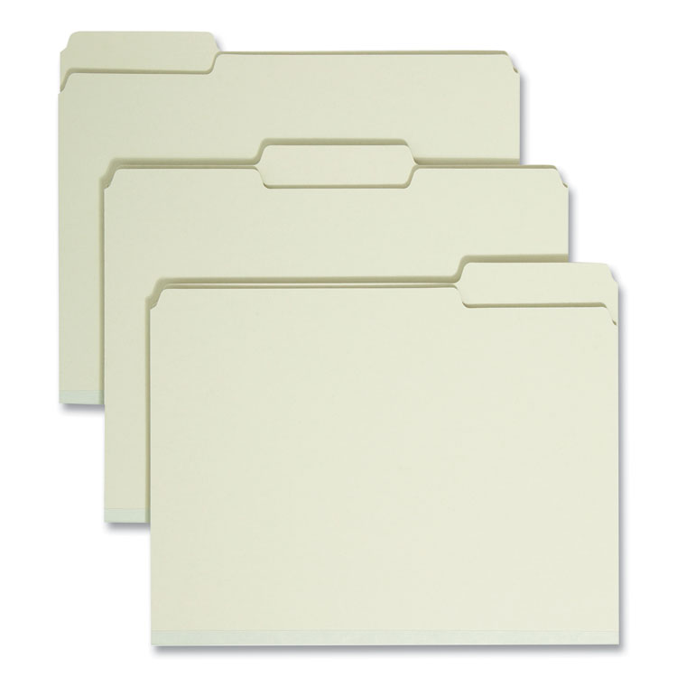 Expanding Recycled Heavy Pressboard Folders, 1/3-Cut Tabs: Assorted, Letter Size, 1