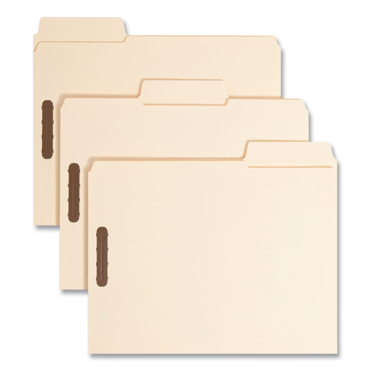 SuperTab Reinforced Guide Height Fastener Folders, 11-pt Manila, 0.75