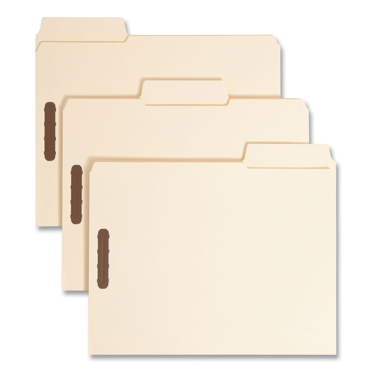 SuperTab Reinforced Guide Height Fastener Folders, 14-pt Manila, 0.75
