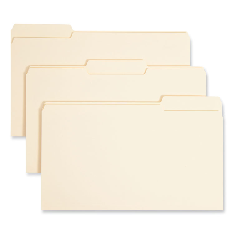 Interior File Folders, 1/3-Cut Tabs: Assorted, Legal Size, 0.75
