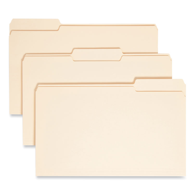 Top Tab File Folders with Antimicrobial Product Protection, 1/3-Cut Tabs: Assorted, Legal, 0.75