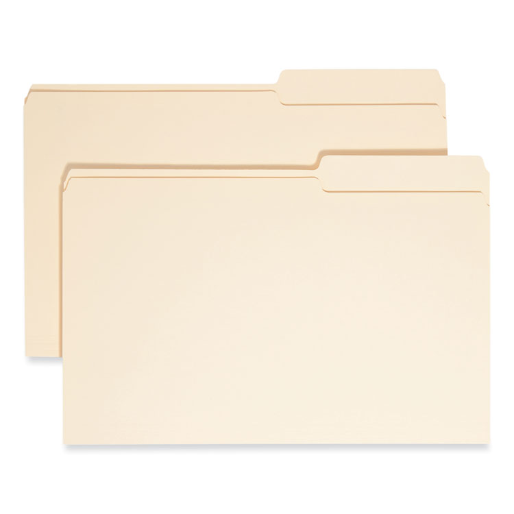 Manila Guide Height Systems File Folders, 2/5-Cut Tabs: Right of Center, Legal Size, 0.75