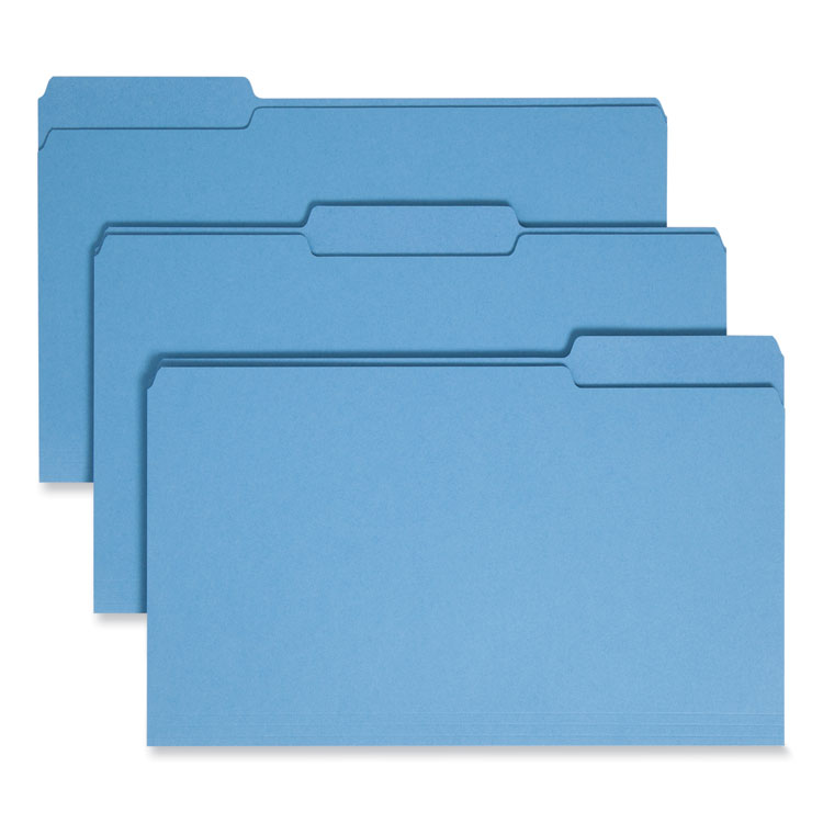 Colored File Folders, 1/3-Cut Tabs: Assorted, Legal Size, 0.75