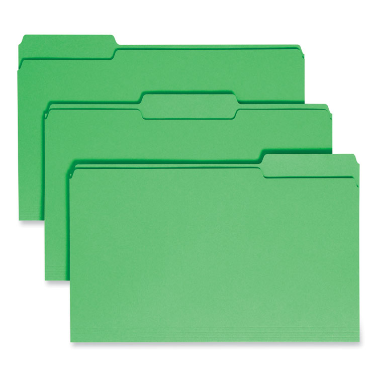 Colored File Folders, 1/3-Cut Tabs: Assorted, Legal Size, 0.75
