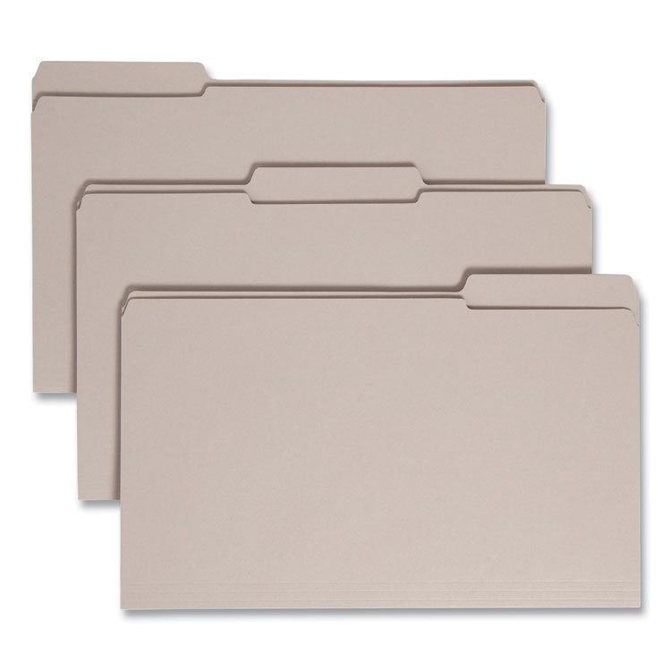 Reinforced Top Tab Colored File Folders, 1/3-Cut Tabs: Assorted, Legal Size, 0.75