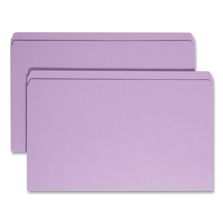 Reinforced Top Tab Colored File Folders, Straight Tabs, Legal Size, 0.75