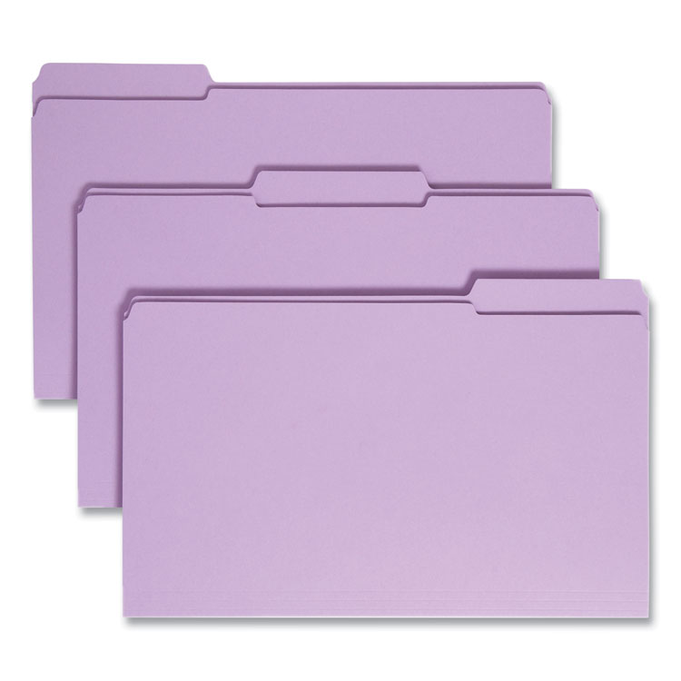Reinforced Top Tab Colored File Folders, 1/3-Cut Tabs: Assorted, Legal Size, 0.75