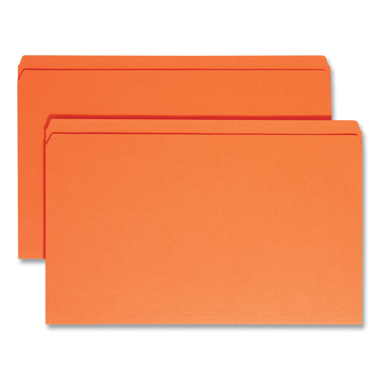 Reinforced Top Tab Colored File Folders, Straight Tabs, Legal Size, 0.75